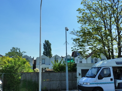 Gouda Klein Amerika achter bij caravans